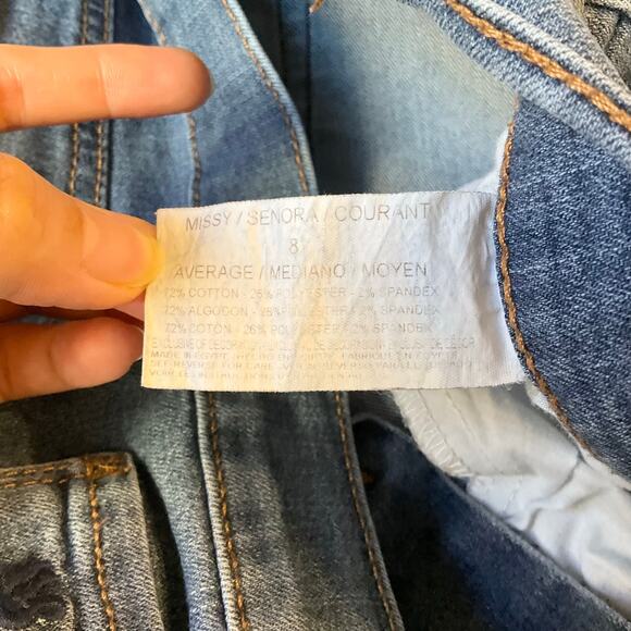 Gloria Vanderbilt Women Amanda Jeans size 8 Blue High Rise Straight Leg Stretch - Picture 9 of 11